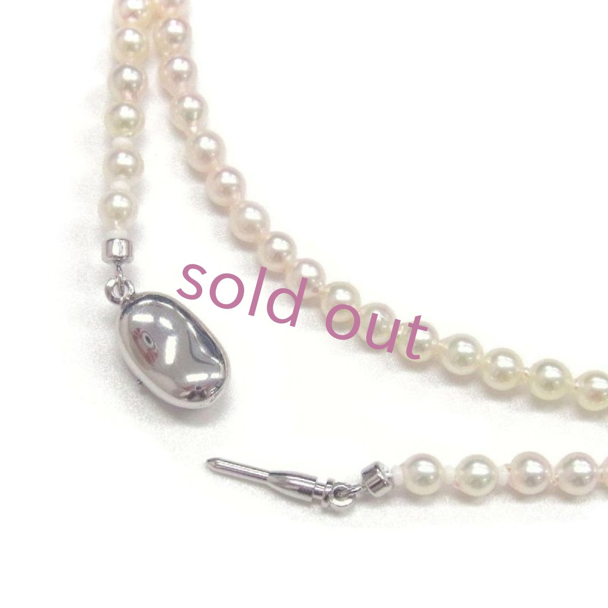 アコヤ真珠 ベビーパールロングネックレス 3-3.5mm 約70cm セミラウンド