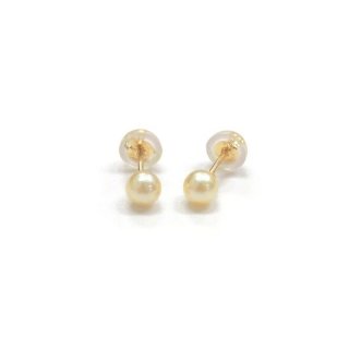アコヤ真珠 ベビーパールピアス イヤリング 4-4.5mm ホワイト