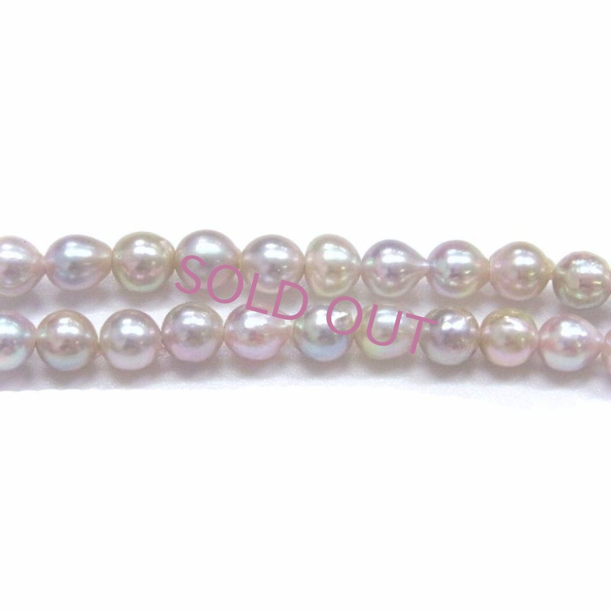 アコヤ真珠 ベビーパールネックレス  ナチュラルグレー 3.5-4mm 無調色 セミラウンド 約42cm