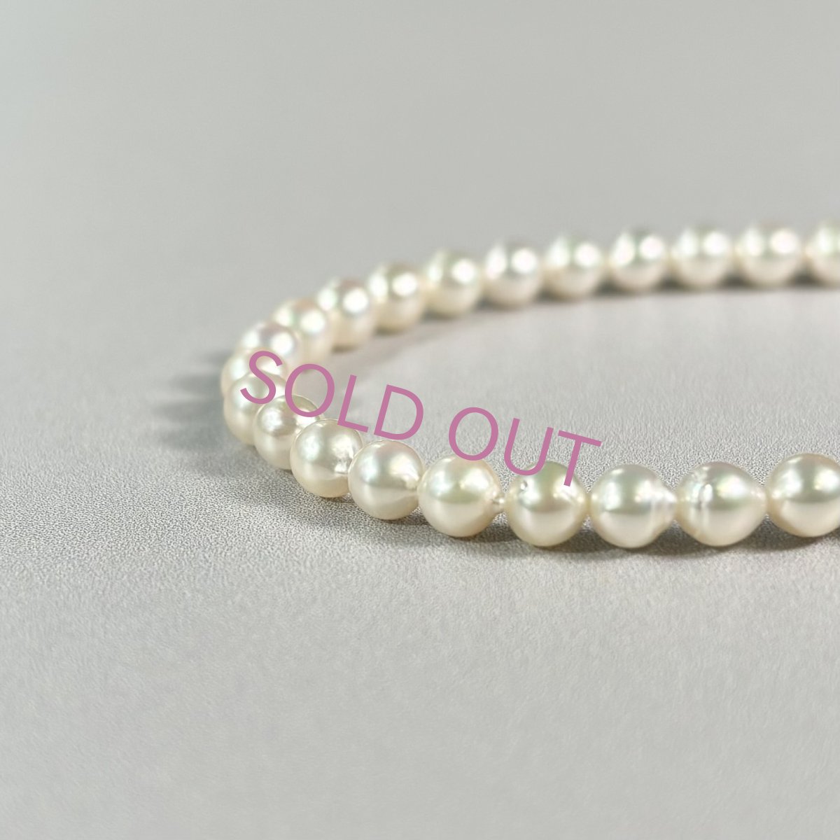 画像3: アコヤ真珠 ベビーパールブレスレット ホワイト 4-4.5mm ラウンド〜セミラウンド シルバー製 約17cm 1点物  (3)