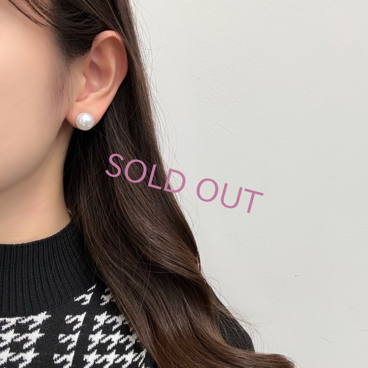淡水真珠 パールピアス ボタンシェイプ 11-11.5mm ホワイト K14WG