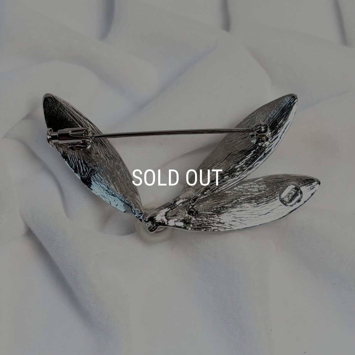 画像2: アコヤ真珠 パールブローチ 7-7.5mm ホワイト ラウンド シルバー製 SV925 オリーブ (2)