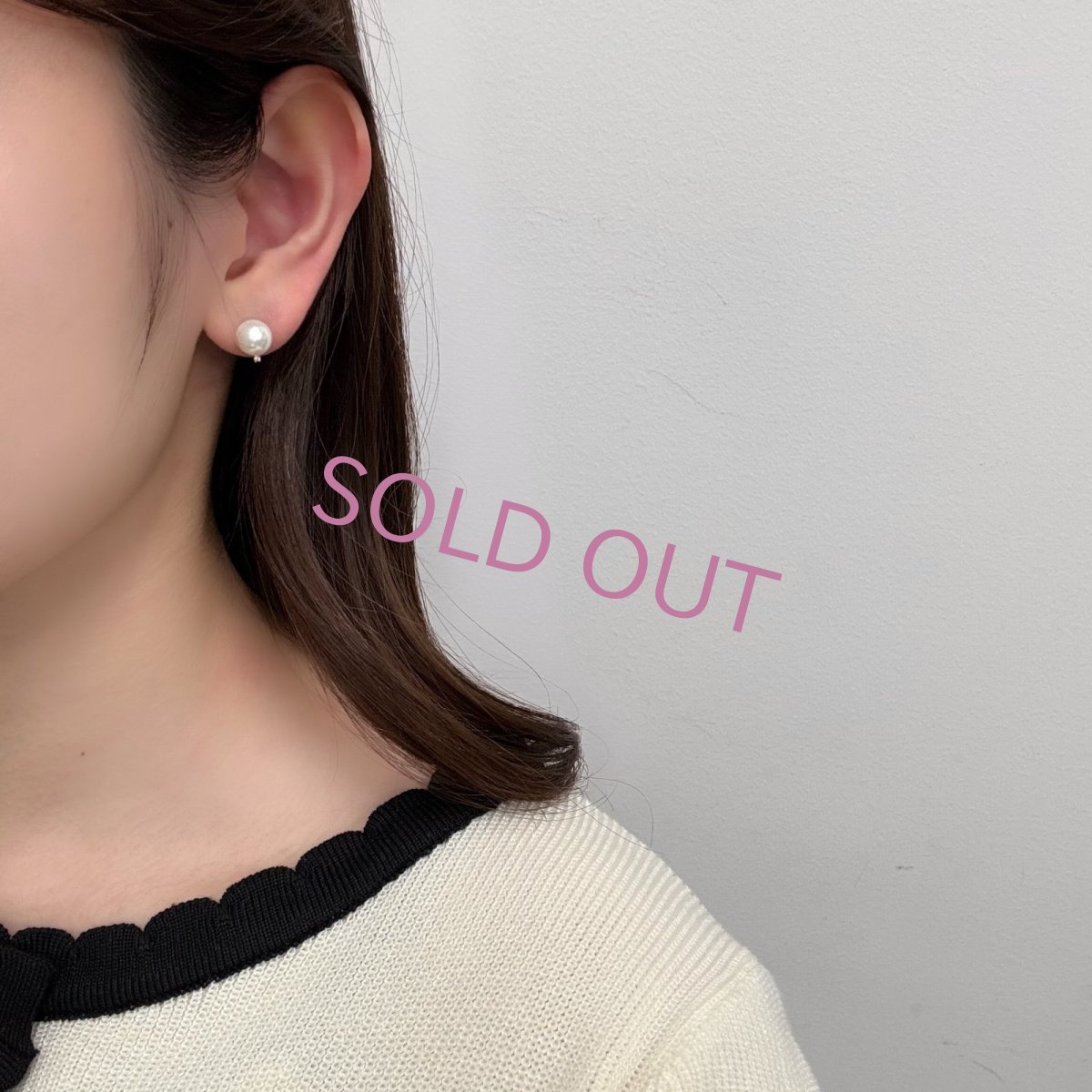 画像5: アコヤ真珠 パールピアス 8mm ホワイト ラウンド ダイヤモンド 0.02ct K18YG  (5)