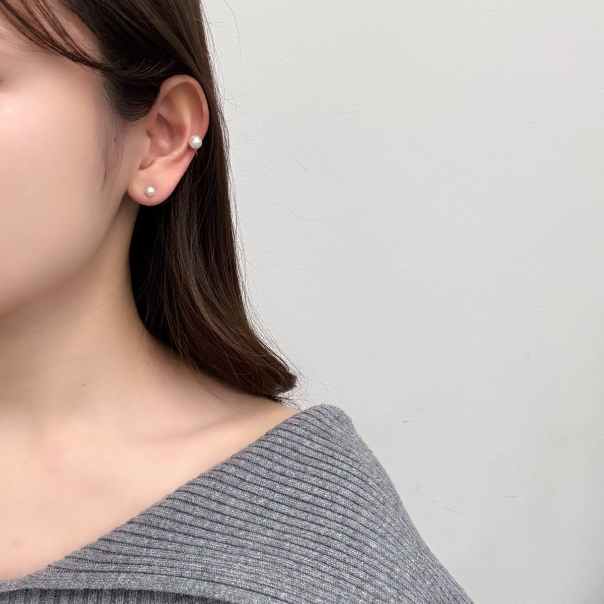 画像8: アコヤ真珠 パールピアス イヤリング 4.5-5ｍｍ ホワイト ラウンド K14WG K18YG K10YG SV925　 (8)