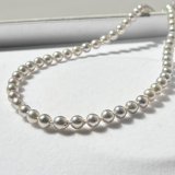 アコヤ真珠 ベビーパールネックレス ナチュラルグレー 5-5.5mm