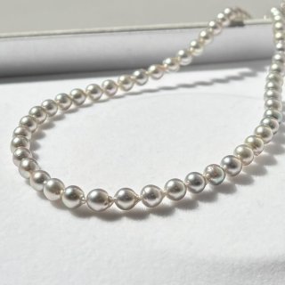 アコヤ真珠 バロックパールネックレス 5-5.5mm ホワイト 約42cm