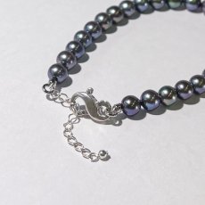 画像3: アコヤ黒真珠 パールブレスレット  6-6.5ｍｍ ブラック セミラウンド SV925製 18cm＋3cm (3)