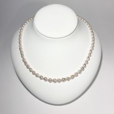 画像3: アコヤ真珠 バロックパールネックレス 5-5.5mm ホワイト 約42cm GIA宝石鑑定士保証書付き (3)