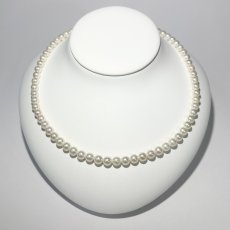 画像3: アコヤ真珠 パールネックレス 6-6.5mm ホワイト ラウンド 約42.5cm GIA宝石鑑定士保証書 パールクロスつき 1点物 (3)