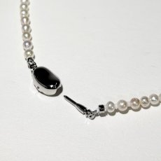 画像6: アコヤ真珠 ベビーパールネックレス  3.5-4mm ホワイト セミラウンド 約42cｍ GIA宝石鑑定士保証書つき　 (6)