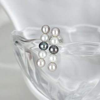 淡水真珠 パールピアス 10-11mm ピンクパープル オフラウンド K14WG