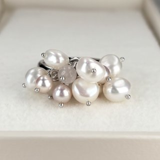 鑑別付 SV925 淡水真珠 シルバーリング ピンクパール 美品 鑑別付 SV925 淡水真珠 シルバーリング ピンクパール 美品
