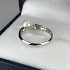 画像5: アコヤ真珠 パールリング 6-6.5mm ホワイト ラウンド SV製 9号 10号 11号 13号 15号 (5)