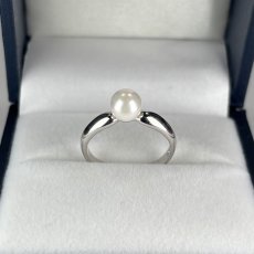 画像3: アコヤ真珠 パールリング 6-6.5mm ホワイト ラウンド SV製 9号 10号 11号 13号 15号 (3)