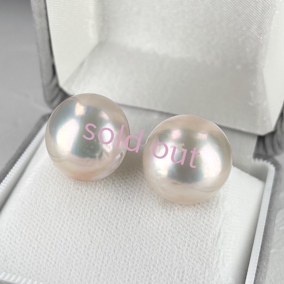 ≪訳あり特価≫≪1点もの≫マベ真珠 パールイヤリング ホワイト 17ｍｍ 半円 シルバー製 直結