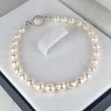 アコヤ真珠 パールブレスレット バロック 4.5-5mm ナチュラルグレー 無