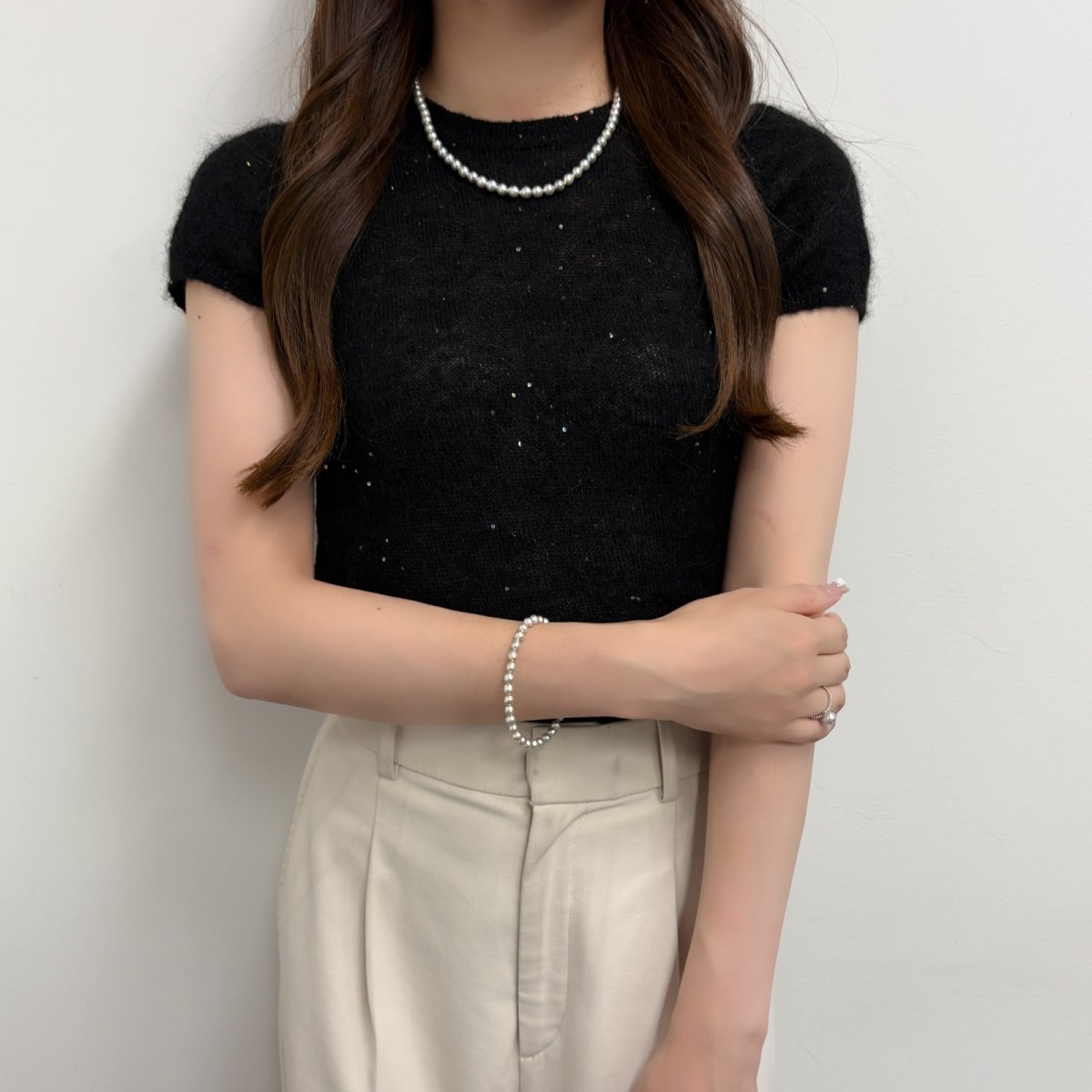 画像7: アコヤ真珠 パールブレスレット バロック 5-5.5ｍｍ ナチュラルグレー 無調色 シルバーマグネットクラスプ 約18cm (7)