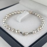あこやパール　2連ネックレスとブレスレットのセット 5ミリ珠 アコヤ真珠 2連パールブレスレット 5-5.5mm ホワイト ラウンド