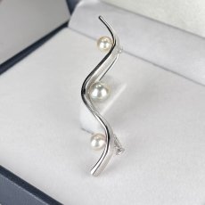 画像3: アコヤ真珠 パールブローチ 5-7.5mm ホワイト ナチュラルグレー ラウンド  シルバー製 SV925 オリジナル (3)