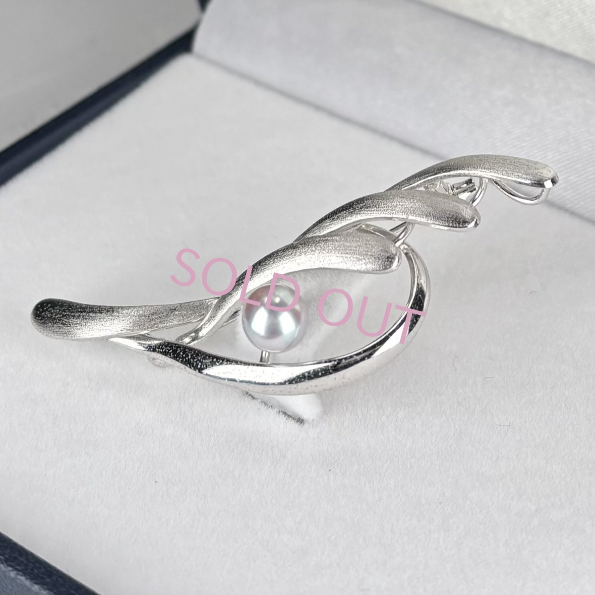 ≪1点物≫アコヤ真珠  パールブローチ 6-6.5ｍｍ ナチュラルカラー 無調色 シルバー製 SV925