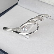 ≪1点物≫アコヤ真珠  パールブローチ 6-6.5ｍｍ ナチュラルカラー 無調色 シルバー製 SV925