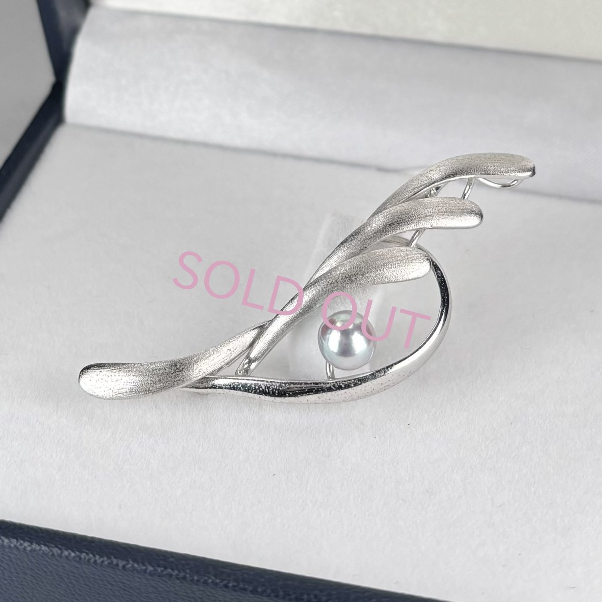 ≪1点物≫アコヤ真珠  パールブローチ 6-6.5ｍｍ ナチュラルカラー 無調色 シルバー製 SV925