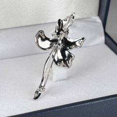 画像4: アコヤ真珠 パールブローチ 7-7.5ｍｍ ラウンド ホワイト シルバー製 SV925 花モチーフ (4)