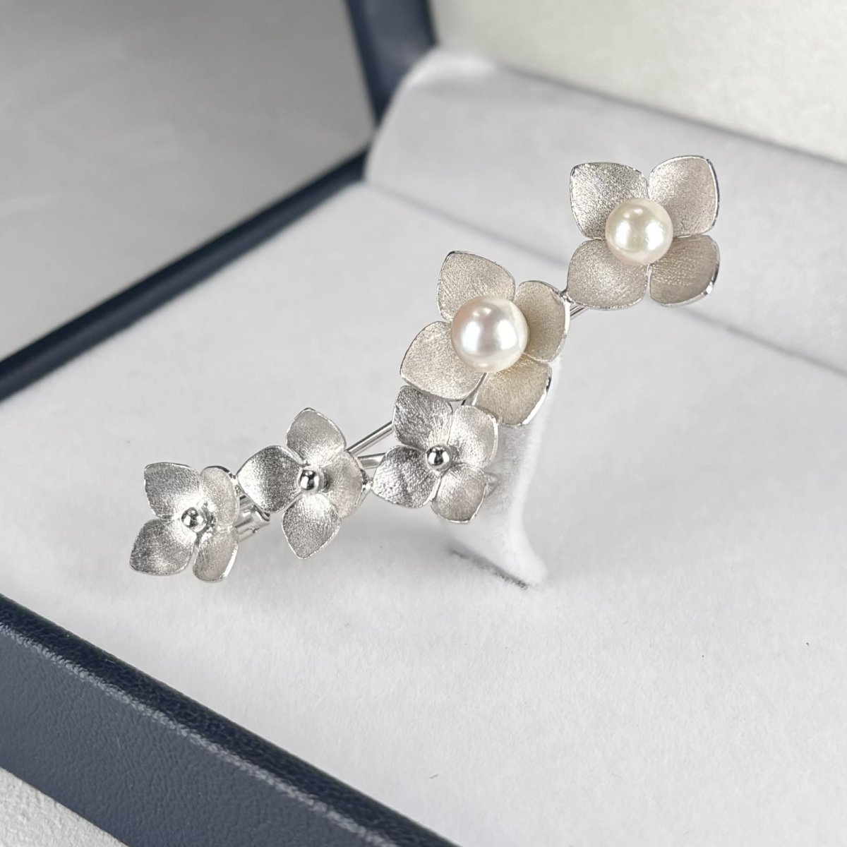 画像3: アコヤ真珠 パールブローチ 5-5.5mm 5.5-6mm ホワイト ラウンド シルバー製 SV925 (3)