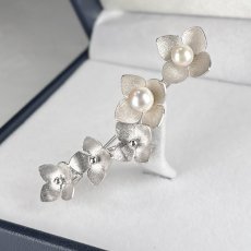 画像1: アコヤ真珠 パールブローチ 5-5.5mm 5.5-6ｍｍ ホワイト ラウンド シルバー製 SV925 (1)