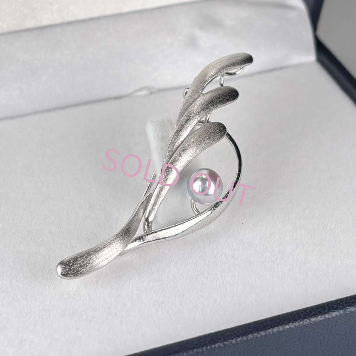 ≪1点物≫アコヤ真珠  パールブローチ 6-6.5ｍｍ ナチュラルカラー 無調色 シルバー製 SV925