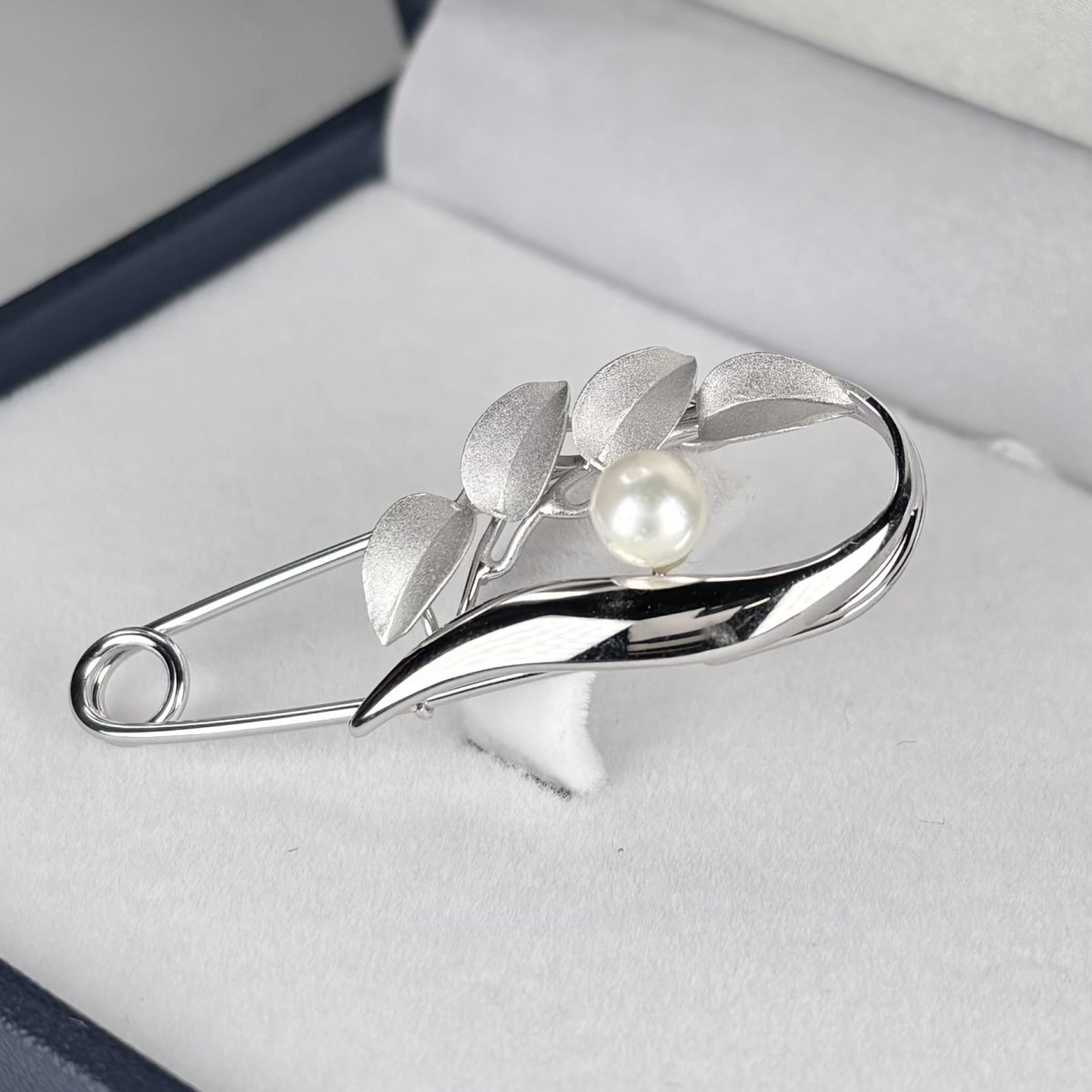 画像3: アコヤ真珠  パールブローチ 6-6.5mm ホワイト ラウンド シルバー製 SV925 (3)