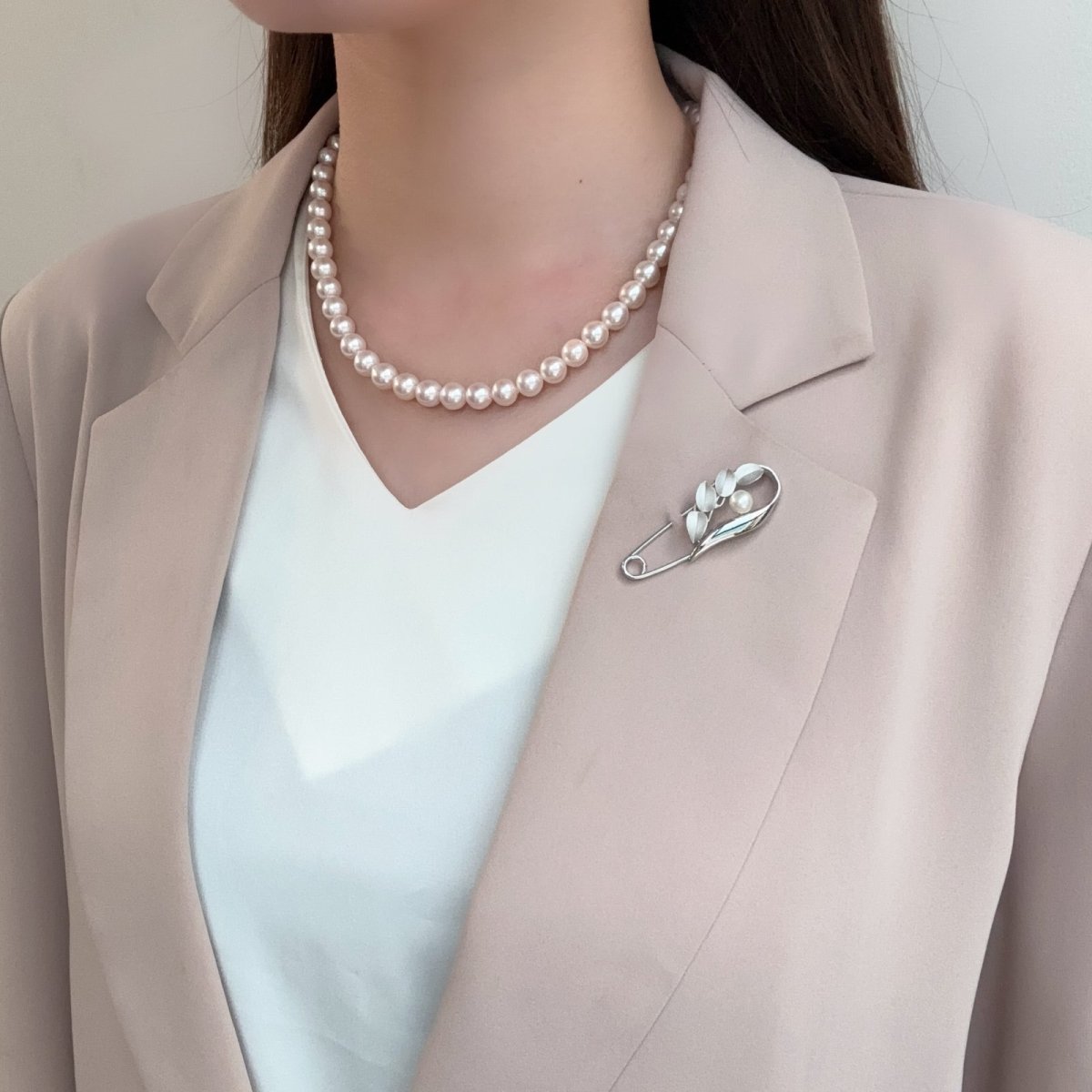 画像5: アコヤ真珠  パールブローチ 6-6.5mm ホワイト ラウンド シルバー製 SV925 (5)