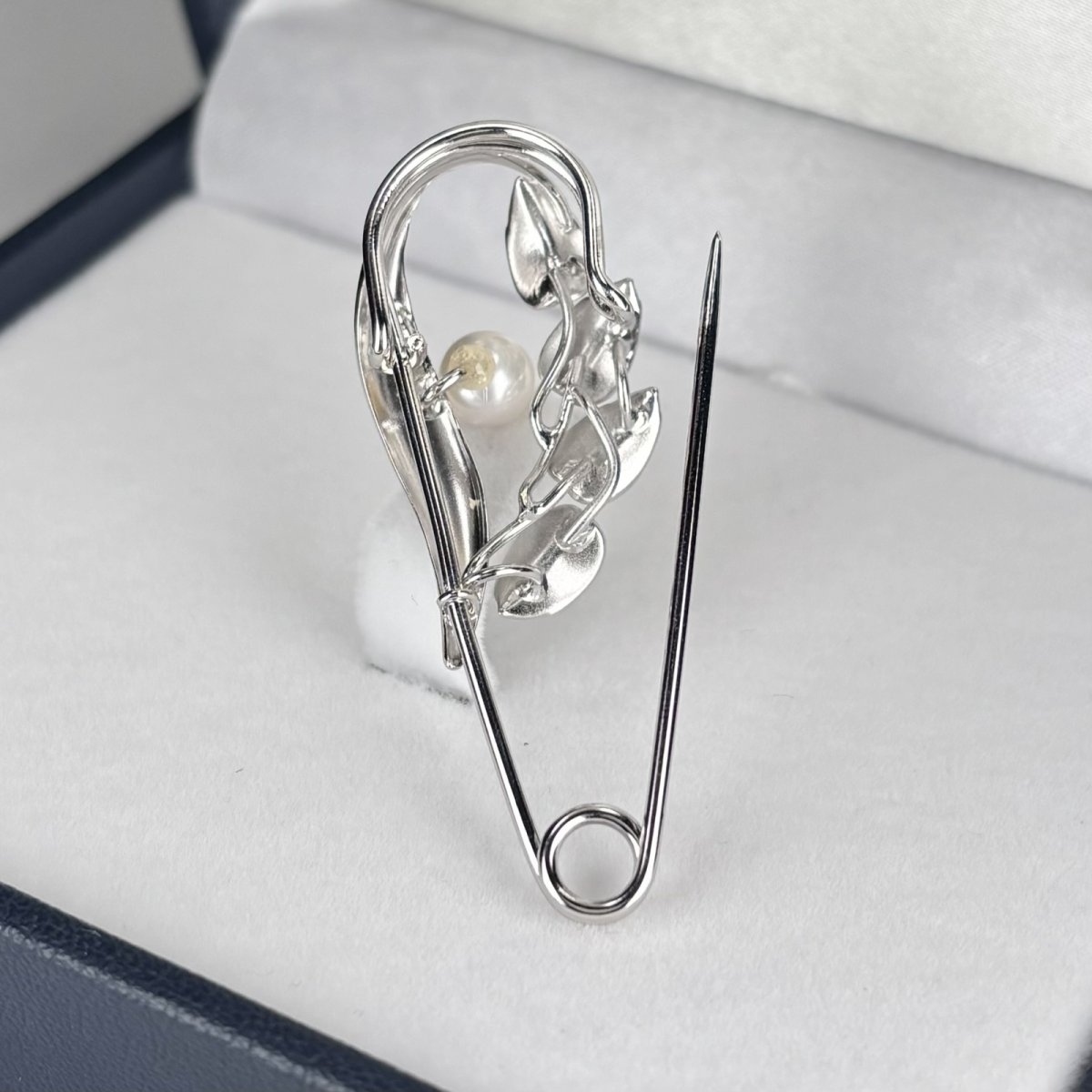 画像4: アコヤ真珠  パールブローチ 6-6.5mm ホワイト ラウンド シルバー製 SV925 (4)