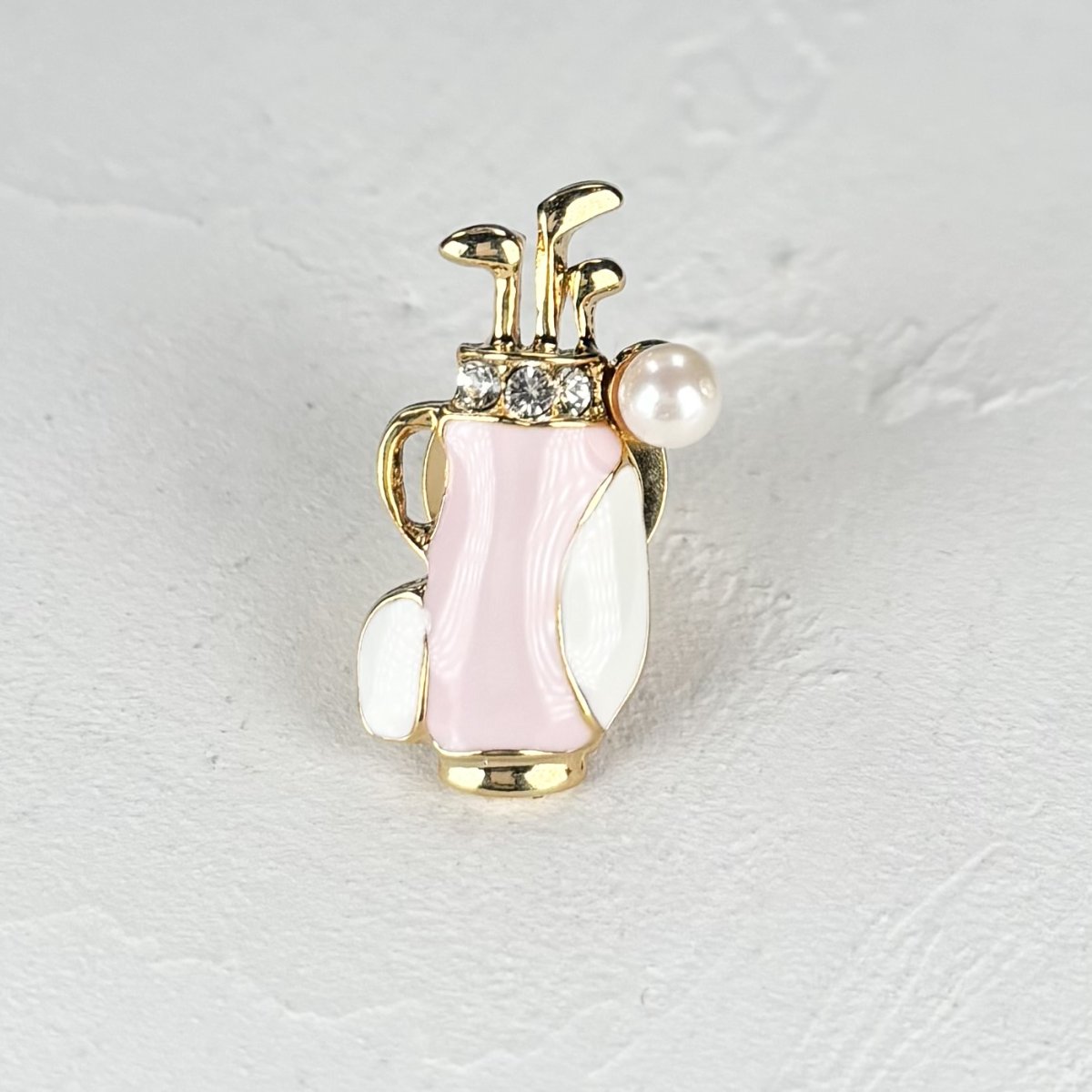 画像6: アコヤ本真珠 パールタックブローチ ゴルフモチーフ 4-4.5ｍｍ ホワイト ラウンド ブラス タックブローチ 赤 水色 黄色  黒 (6)