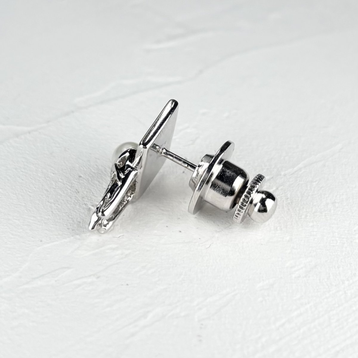 画像3: アコヤ本真珠 パールピンブローチ バスケットボールモチーフ 4-4.5mm ホワイト ラウンド スポーツアクセサリー (3)