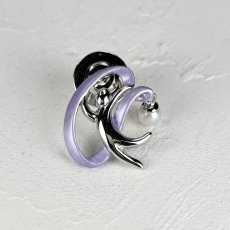 画像4: アコヤ本真珠 パールピンブローチ 新体操モチーフ リボン手技 4-4.5mm ホワイト ラウンド  (4)