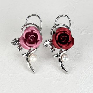 アコヤ真珠 パールブローチ 5-5.5mm ホワイト ラウンド ブラス 花