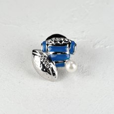 画像4: アコヤ本真珠 パールピンブローチ ラグビーモチーフ 4-4.5mm スポーツアクセサリー　 (4)