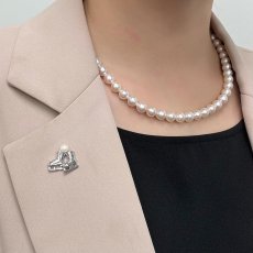 画像6: アコヤ本真珠 パールピンブローチ スケート靴 真珠 4.5-5mm  (6)