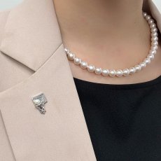 画像6: アコヤ本真珠 パールピンブローチ バスケットボールモチーフ 4-4.5mm ホワイト ラウンド スポーツアクセサリー (6)