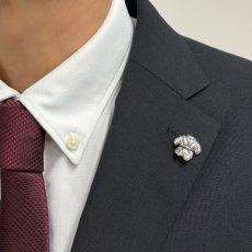 画像5: アコヤ本真珠 パールピンブローチ 柔道着モチーフ 4-4.5mm ホワイト ラウンド 格闘技 　 (5)