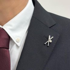 画像5: アコヤ本真珠 ピンブローチ バットモチーフ 4.5-5mm ホワイト ラウンド ブラス (5)