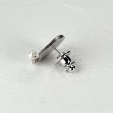 画像3: アコヤ真珠  ピンブローチ 馬&馬蹄モチーフ 4-4.5mm ホワイト ラウンド ブラス (3)