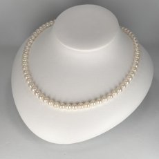 画像4: アコヤ真珠 パールネックレス ホワイト 6-6.5mm ラウンド 約42cｍ GIA宝石鑑定士保証書付き (4)