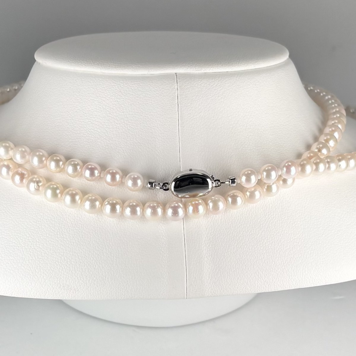 画像5: アコヤ真珠 ベビーパールロングネックレス 5-5.5mm ラウンド ホワイト 83.5cm GIA宝石鑑定士保証書 パールクロス付き (5)