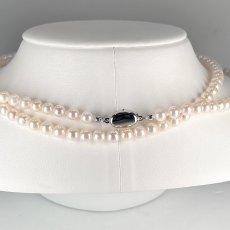 画像5: アコヤ真珠 ベビーパールロングネックレス 5-5.5mm ラウンド ホワイト 83.5cm GIA宝石鑑定士保証書 パールクロス付き (5)
