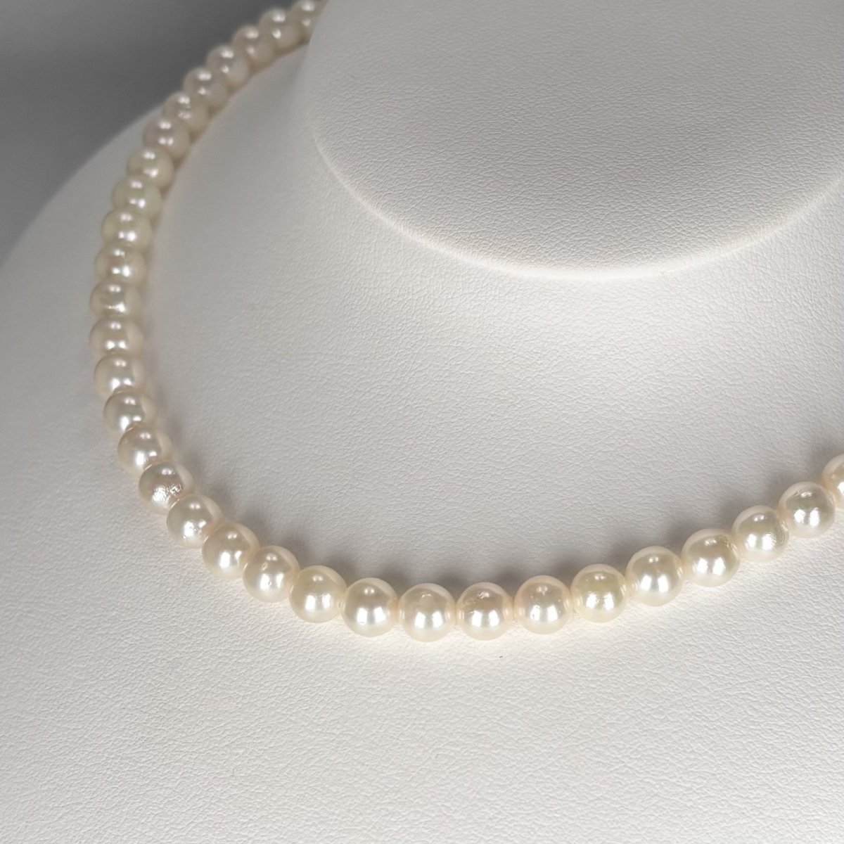 画像3: アコヤ真珠 パールネックレス ホワイト 6-6.5mm ラウンド 約42cｍ GIA宝石鑑定士保証書付き (3)