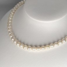 画像3: アコヤ真珠 パールネックレス ホワイト 6-6.5mm ラウンド 約42cｍ GIA宝石鑑定士保証書付き (3)
