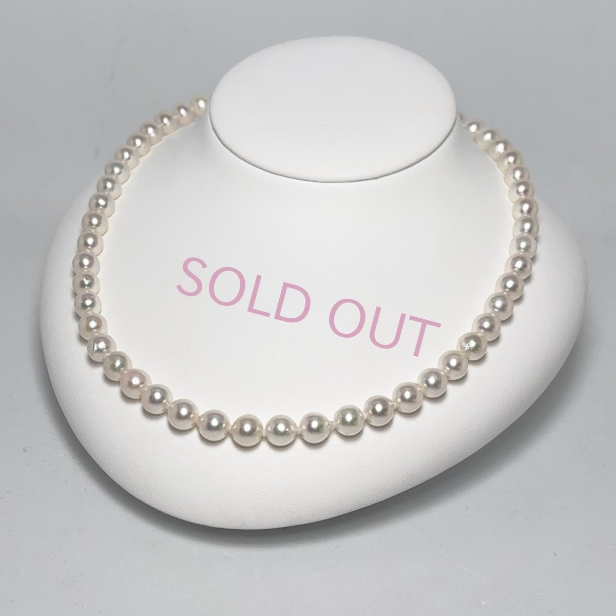 画像3: アコヤ真珠 パールネックレス ホワイト 7.5-8mm セミラウンド バロック 約45cｍ GIA宝石鑑定士保証書 パールクロス付き (3)