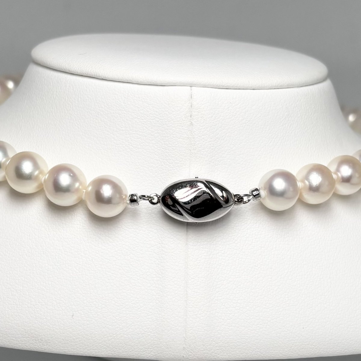 画像5: ランク上 アコヤ真珠 パールネックレス 9-9.5mm ホワイトピンク系 GIA宝石鑑定士保証書 パールクロスつき 1点もの (5)